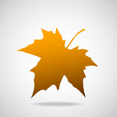 Wall Mural - silhouette of the maple leaf. canadian symbol. vector illustration. eps 10