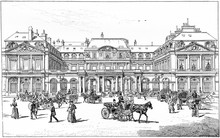 Square Of Royal Palace, Vintage Engraving.