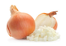 Onion Slice On White