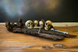 Still life, Awesome pile of skull put on the rod