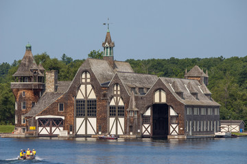 Sticker - Boldt Castle Boathouse on Wellesley Island 