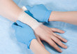 nurse bandages hand
