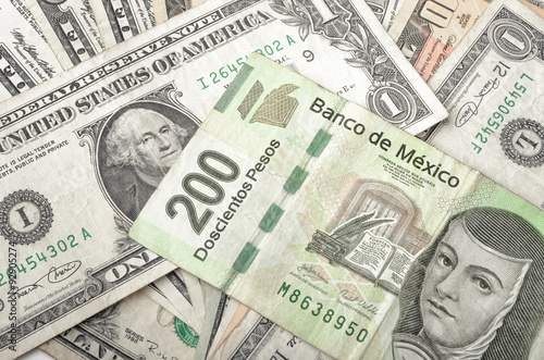Dollar And Mexican Peso Bills This Stock Photo Explore Dollar And Mexican Peso Bills