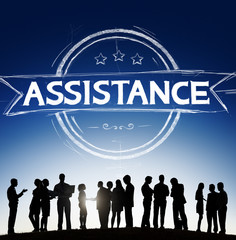 Wall Mural - Assistance Collaboration Cooperation Help Support Concept