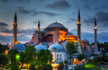Hagia Sophia On A Sunset, Istanbul