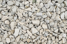 White Limestone Gravel Closeup