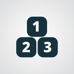 Flat 123 Blocks icon