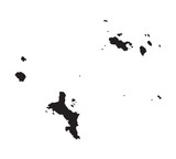 Fototapeta Mapy - vector map of Seychelles with indication of Victoria