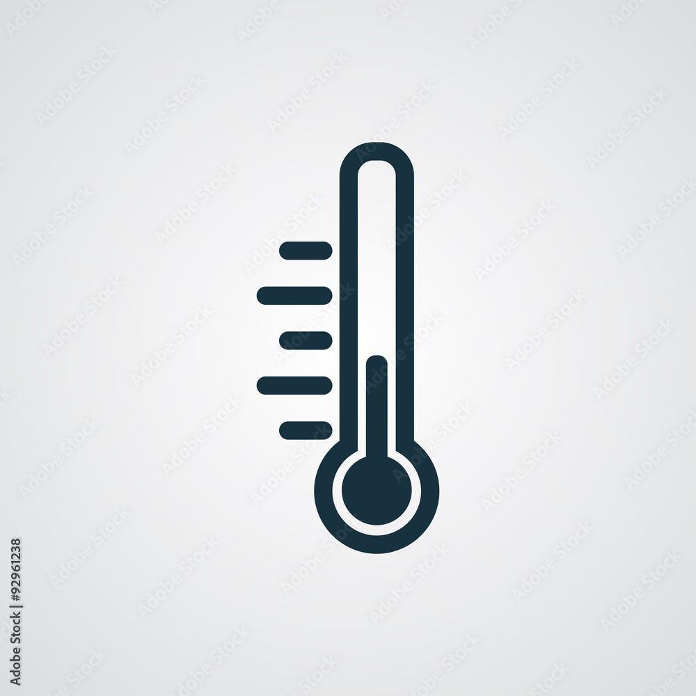 Flat Temperature icon - obrazy, fototapety, plakaty 