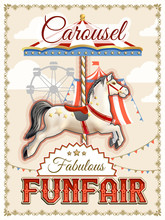 Retro Carousel Poster
