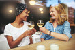 © Flamingo Images - Pretty young women toasting each other
