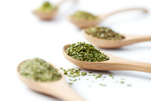 Herbs On Wooden Spoons