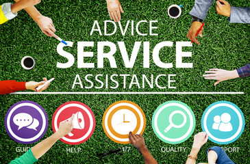 Sticker - Advice Service Assistance Customer Care Support Concept