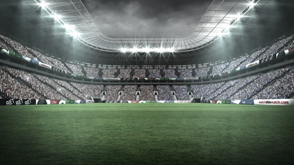 Aufkleber - View of a rugby stadium in night
