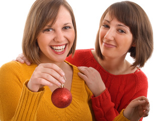 Sticker - Decorating Christmas tree