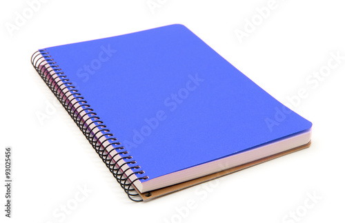 Fotografie, Tablou Blue notebook isolated on white background