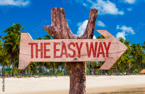 Fotografie, Obraz The Easy Way arrow with beach background