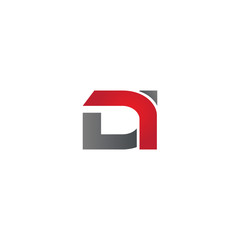 DI company linked letter logo red