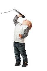 Fototapete - young singer