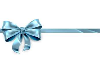 Sticker - Blue Bow Gift Background