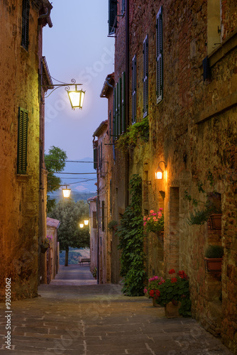 The streets of the beautiful medieval town of Castelmuzio, Italy © Jarek Pawlak