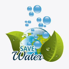Wall Mural - save water ecology