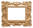 © LiliGraphie - Golden picture frame baroque style. Vintage art object