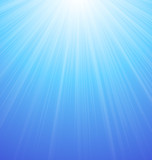 Fototapeta Niebo - Abstract Blue Sky Background Sun