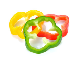 Sticker - Sliced pepper isolated on white