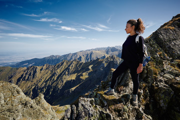 woman hiker on a trail