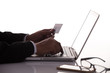 © anantachat - business man typing credit card number for shopping online