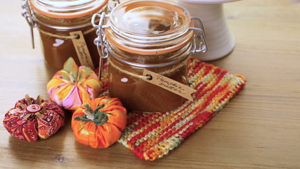 Wall Mural - Homemade pumpkin butter made with organic pumpkins