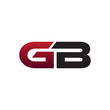 modern initial logo GB