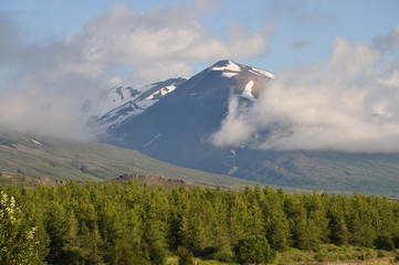 Poster - Berg bei Egilsstadir, Island