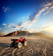 Wall Mural - Quad bike in desert