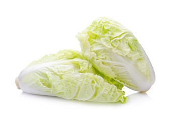 fresh chinese cabbage on a white background