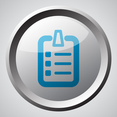 Wall Mural - Web button with blue Checklist icon