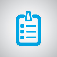 Wall Mural - Flat blue Checklist icon