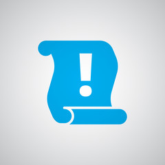 Flat blue Important Information icon