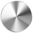 Round shiny aluminium steel button