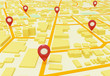 Street Map with GPS Icons