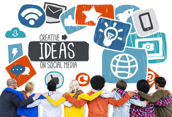 Wall Mural - Ideas Creative Social Media Social Networking Vision Concept