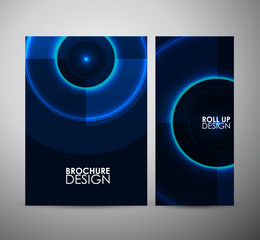 Wall Mural - Abstract brochure business design template or roll up. Vector illustration