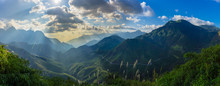 Panorama Mountain View En Route  From Sapa Vietnam 