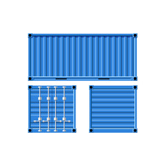 Wall Mural - Metal cargo container.