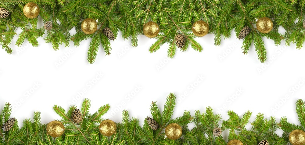 Tannenzweige - Weihnachten - Banner Stock Photo