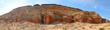 Panorama Of Mountains Found In The Red Rock Area Of California