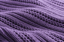 Purple Knit Fabric Texture And Background
