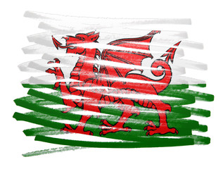 Wall Mural - Flag illustration - Wales