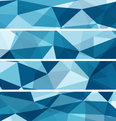 Aufkleber - Set of Abstract Blue Backgrounds